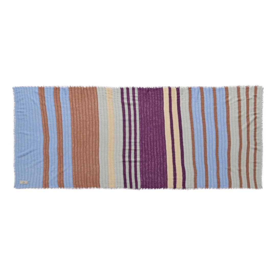 Cashmere Schal Unevi-cs in Blue Grotto