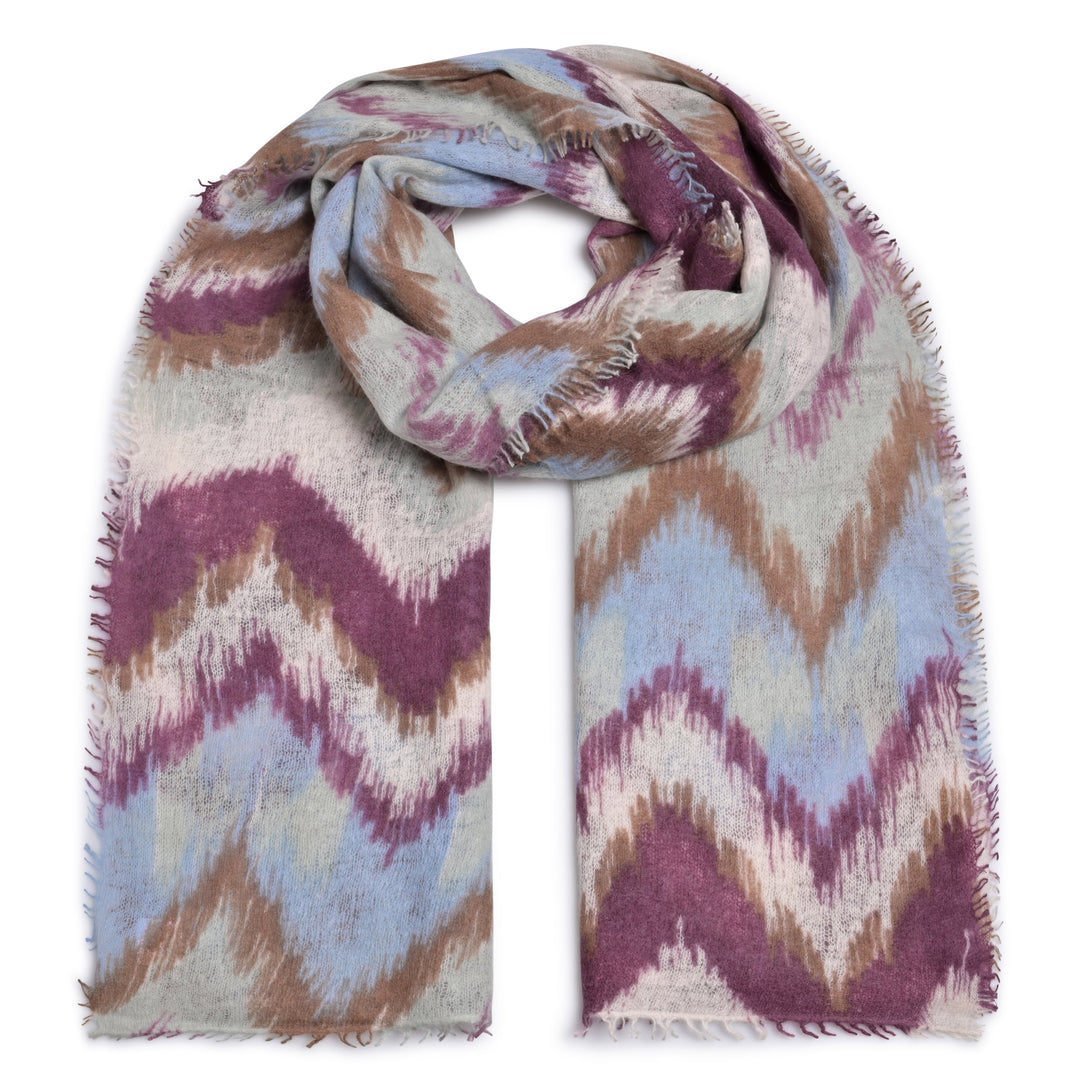 Cashmere Schal ZigZag-cs in Baileys