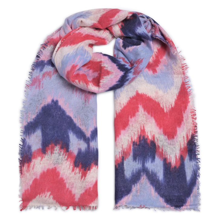 Cashmere Schal ZigZag-cs in Watermelon