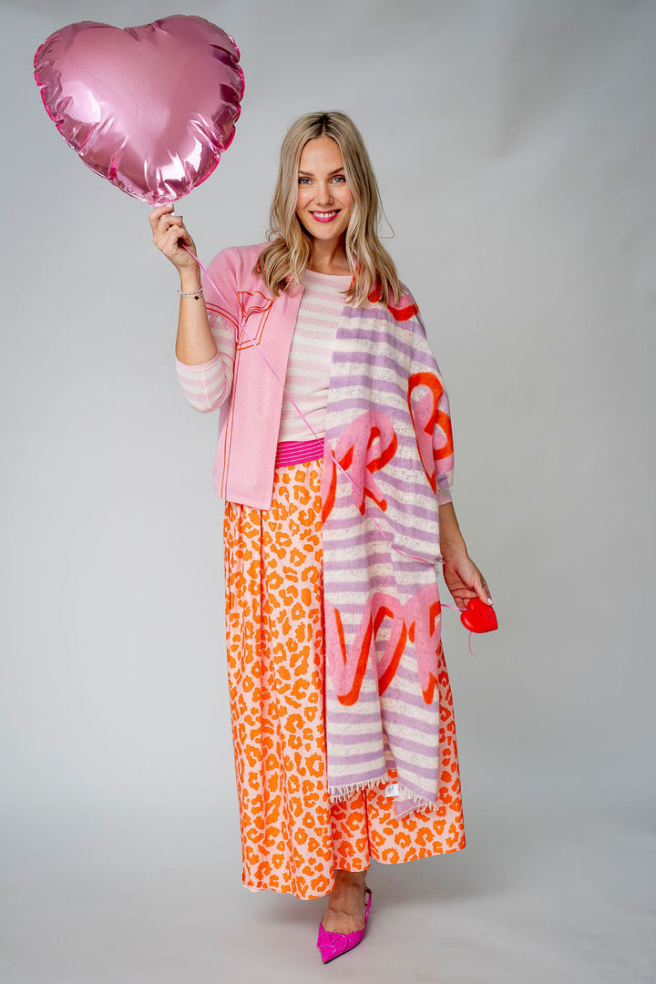 Cashmere Schal Much More Amore-cs in Strawberry Shake