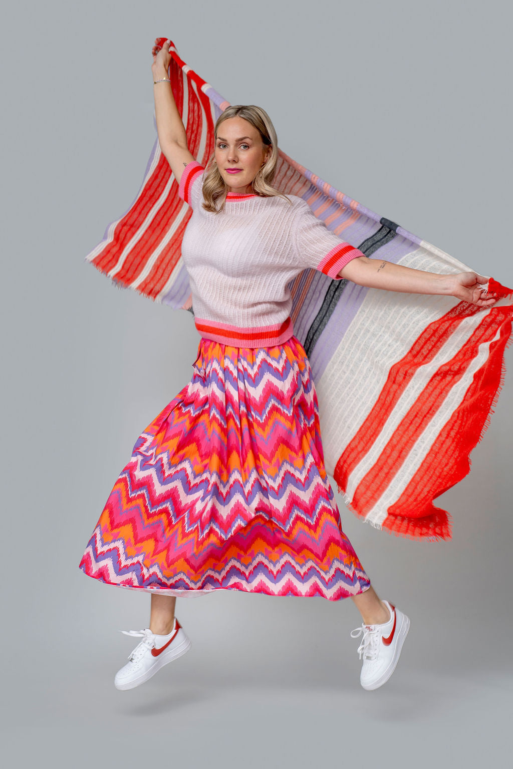 Cashmere Schal Unevi-cs in Pina Colada