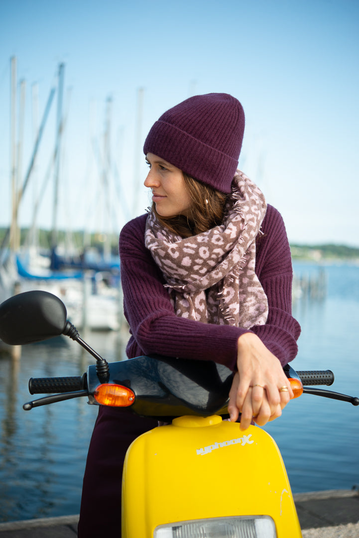 Cashmere Schal LeoLurex-cs in Pfingstrose