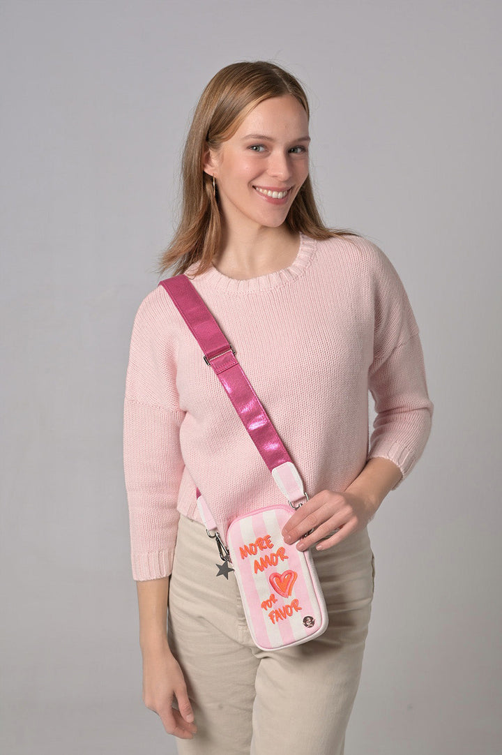 Phonebag Stripe-cs in Strawberry Shake