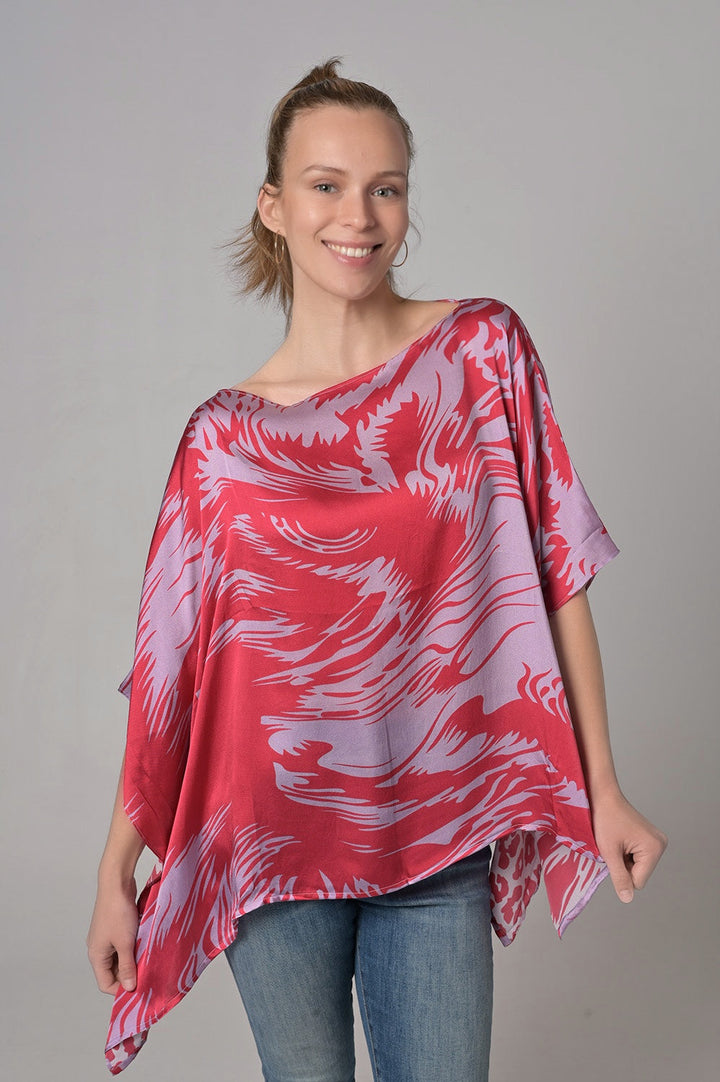 Seidenkaftan LeoHead-cs in Watermelon