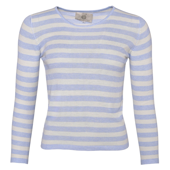 Shirt Bamboo-cs Stripe in Milky Sky