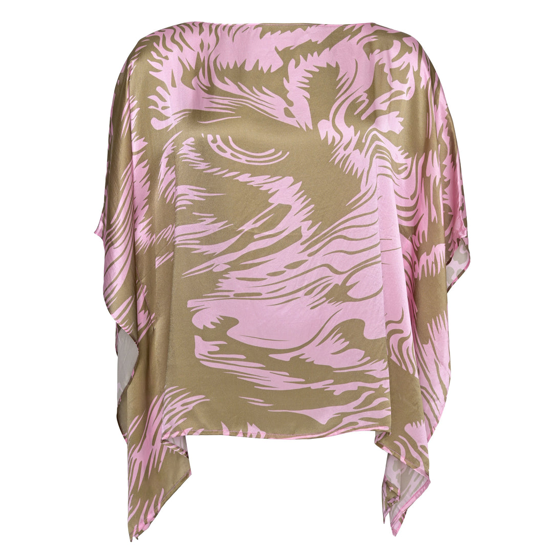 Seidenkaftan LeoHead-cs in Magnolia