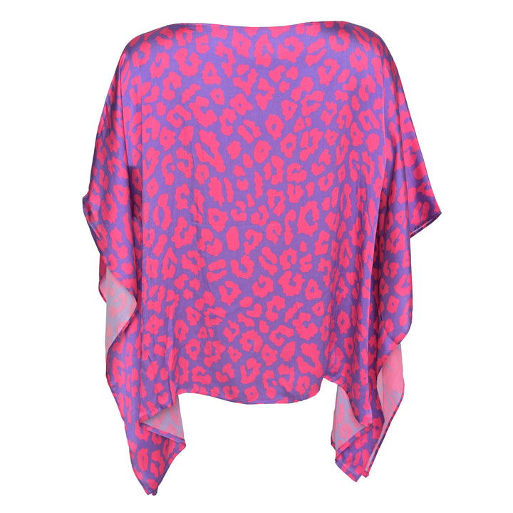 Seidenkaftan LeoHead-cs in Passion Flower
