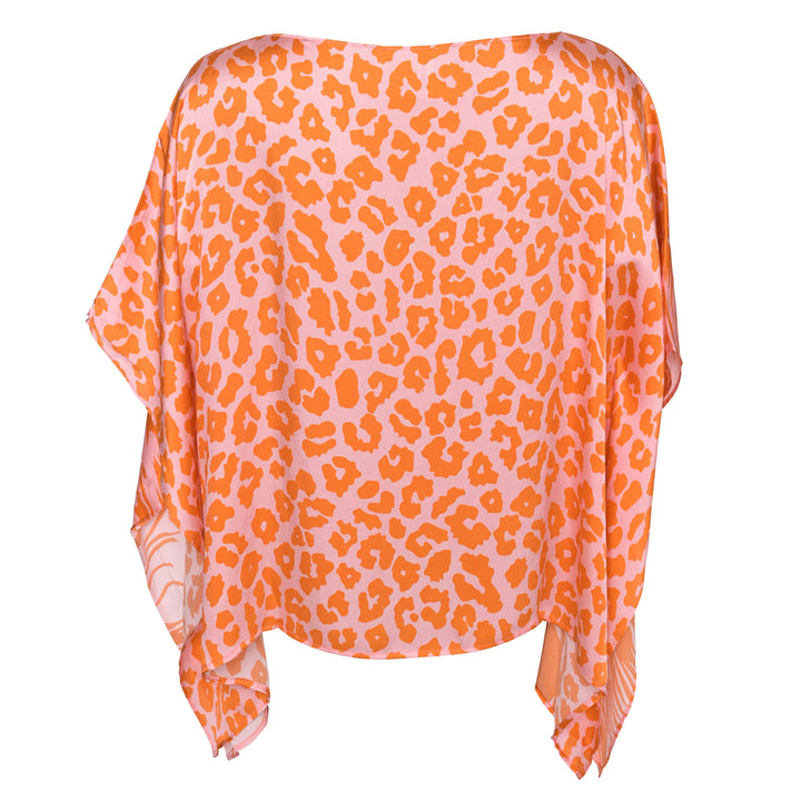 Seidenkaftan LeoHead-cs in Tequila Sunrise