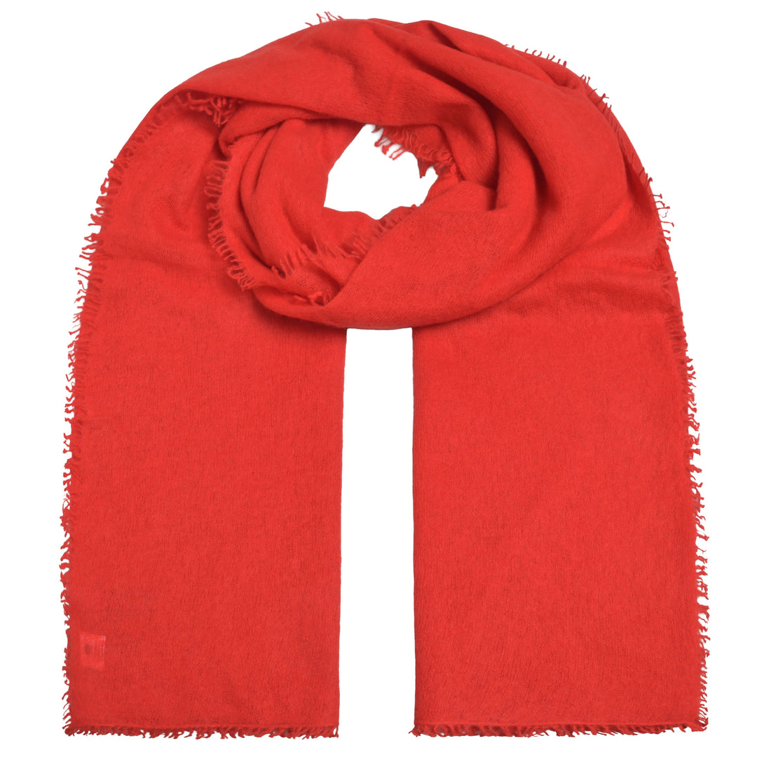 Kuschelweicher Kaschmirschal Feli-cs aus 100 % Cashmere in  von cute stuff, in der Farbe Chilli, einem knalligem Rot, 