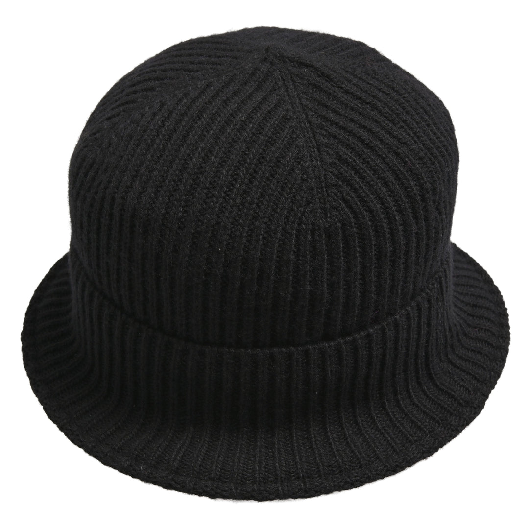 Damen-Strickhut in Schwarz, weich und klappbar