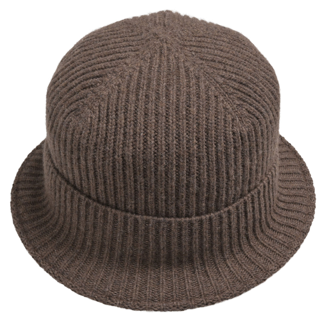 Damen-Strickhut in Braun, weich und klappbar