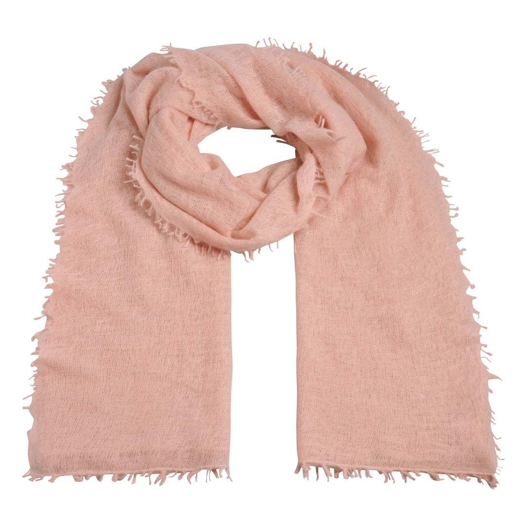 Kaschmirschal Tiny in Puderrosa aus 100 % Light Cashmere, 60 × 160 cm
