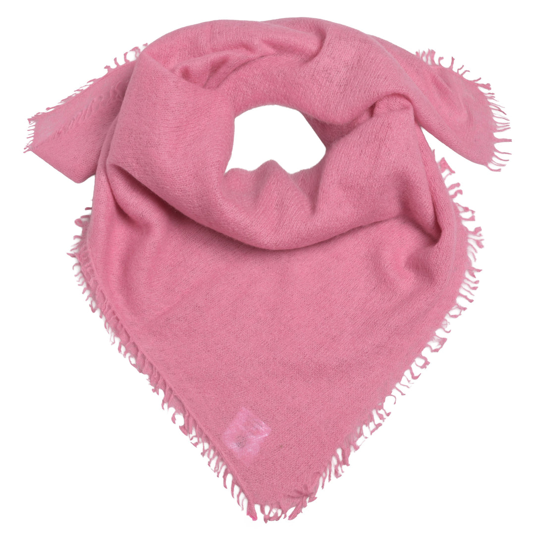 Weiches und feines Bandana aus 100% reinem Kaschmir von cute stuff in der Größe von 65 x 65 cm, Farbe: Misty Pink