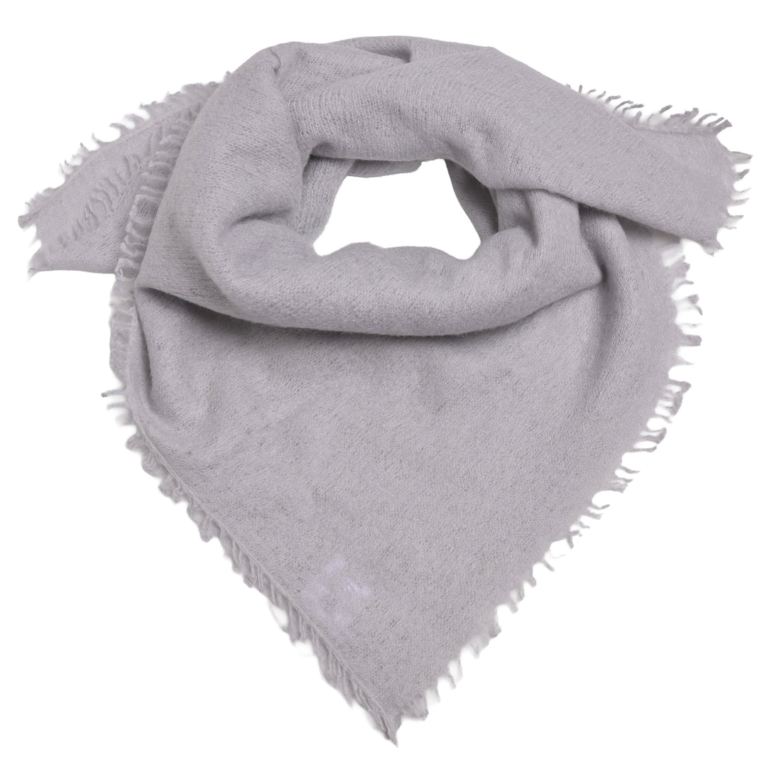 Edles Kaschmirtuch für Damen mit dezenten Fransen, 65 x 65 cm, vielseitig tragbares Bandana aus 100% reinem Kaschmir von cute stuff,  Farbe: Tidal Grey