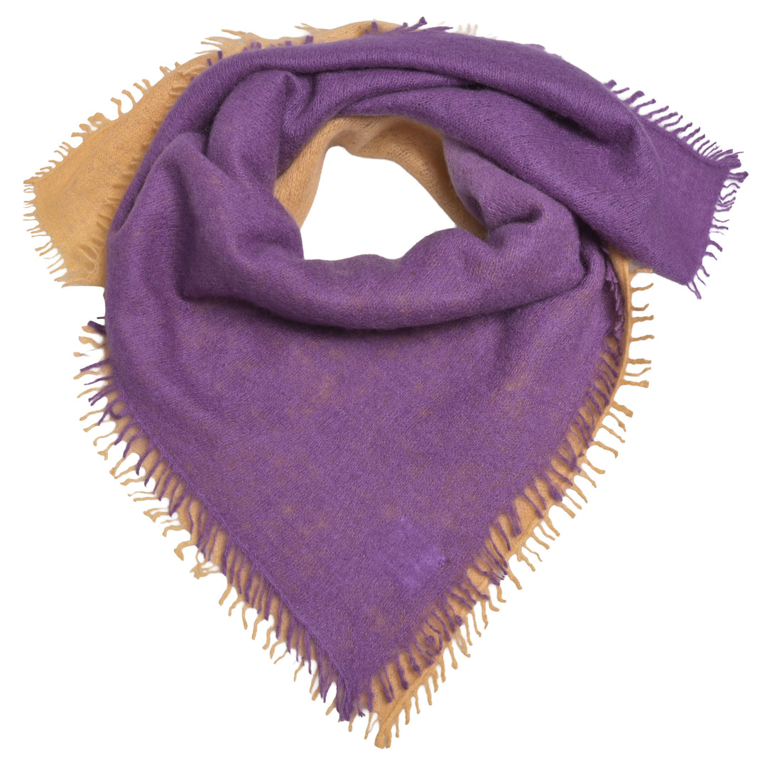 Kaschmir-Bandana Tabita-cs in Kronkuwel mit mehrfarbigem Farbverlauf, 65 x 65 cm von cute stuff