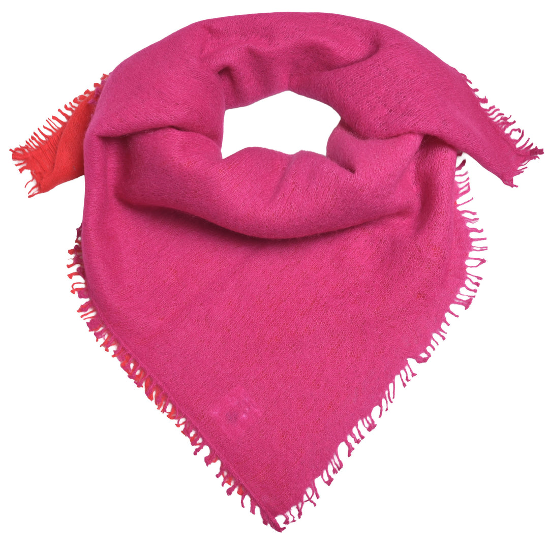 Kaschmir-Bandana Tabita-cs in Wild Berry mit mehrfarbigem Farbverlauf, 65 x 65 cm von cute stuff