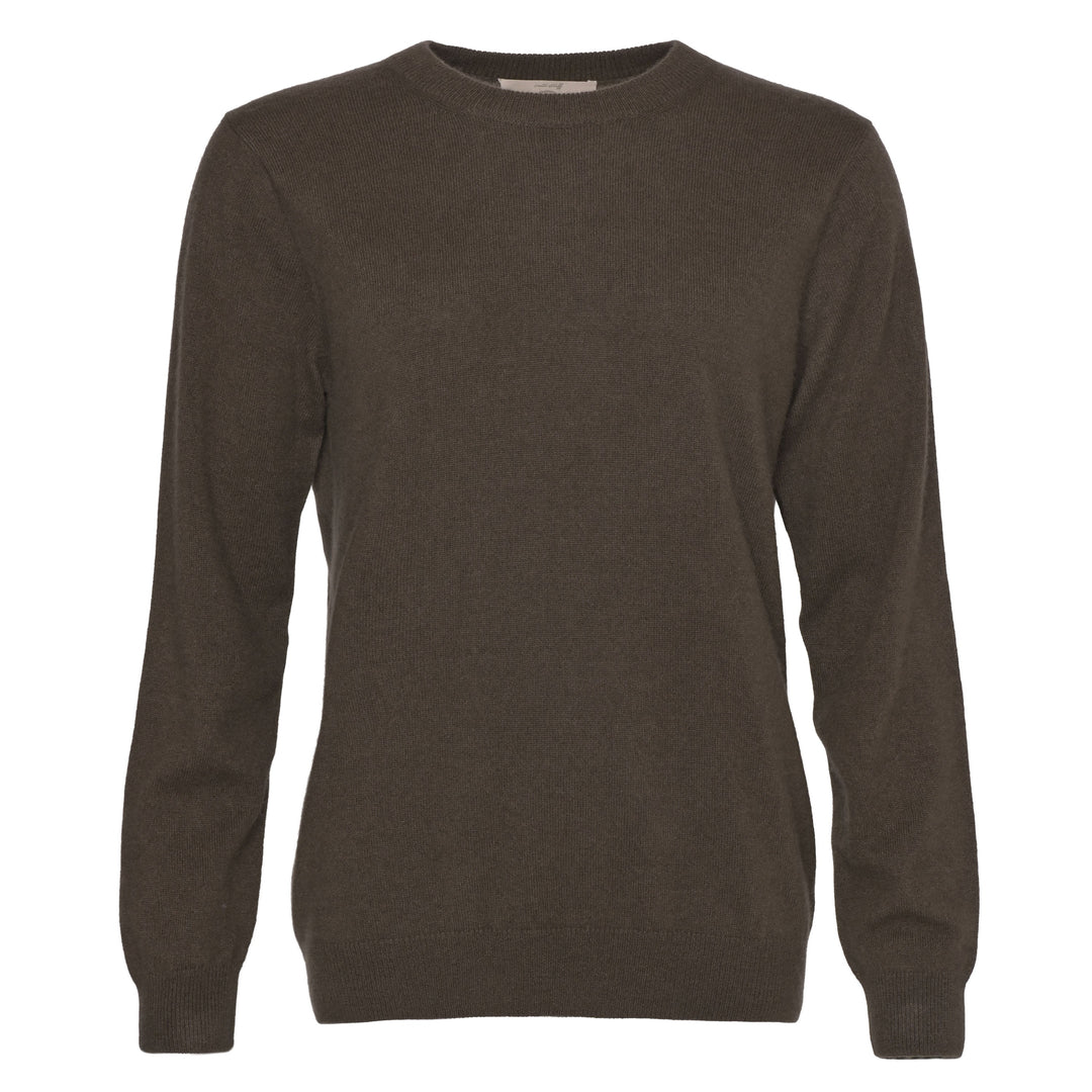 Klassischer Herren-Kaschmirpullover mit Rundhalsausschnitt in Alligator aus 100 % Kaschmir