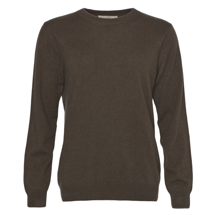 Klassischer Herren-Kaschmirpullover mit Rundhalsausschnitt in Alligator aus 100 % Kaschmir