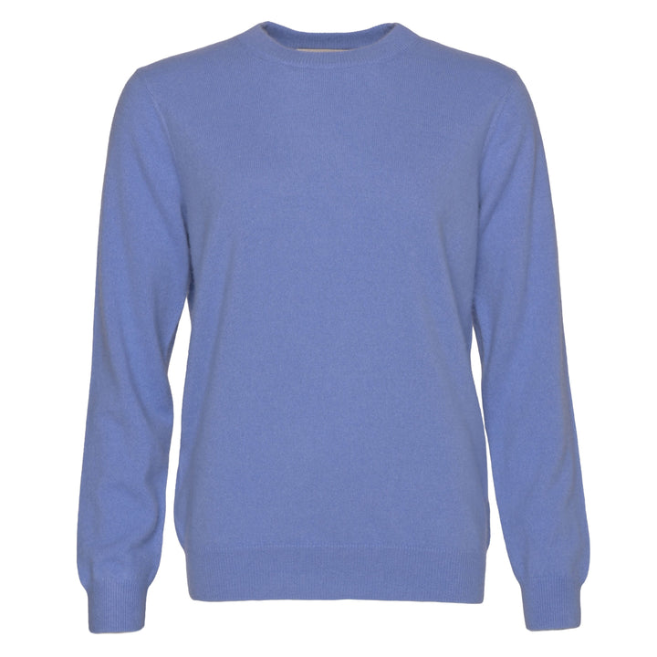 Klassischer Herren-Kaschmirpullover mit Rundhalsausschnitt in Arctic Blau aus 100 % Kaschmir
