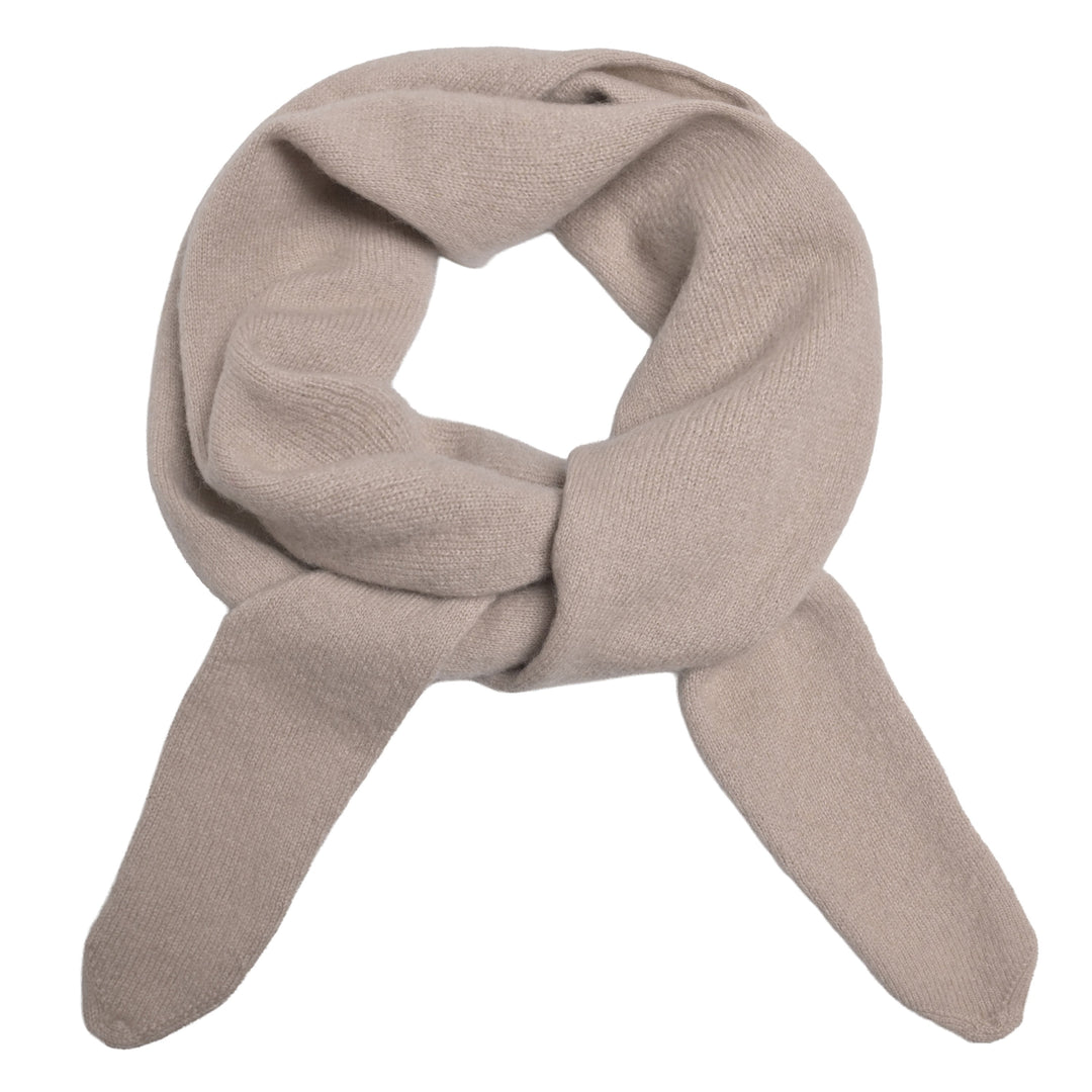 Schmaler Kaschmirschal für Damen in Ice, ein schöner Beigeton, aus 100% reinem Cashmere, handmade in Nepal