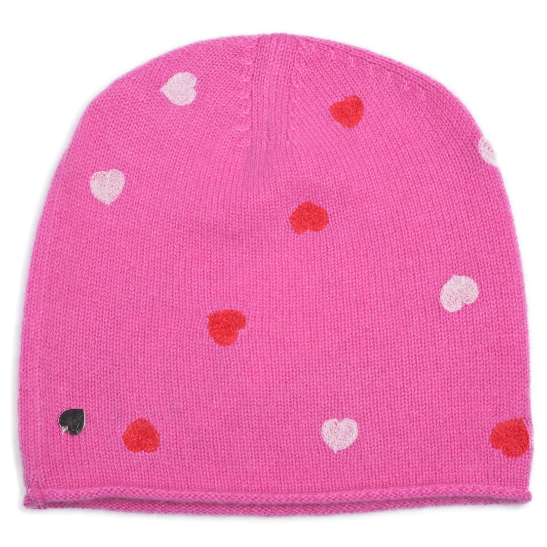 Cashmere Beanie Mia-cs Hearts in Pink
