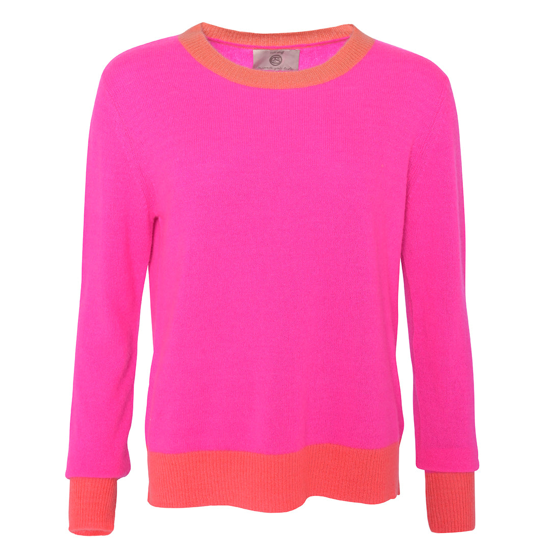Cashmere Pullover Angi-cs in Neonpink