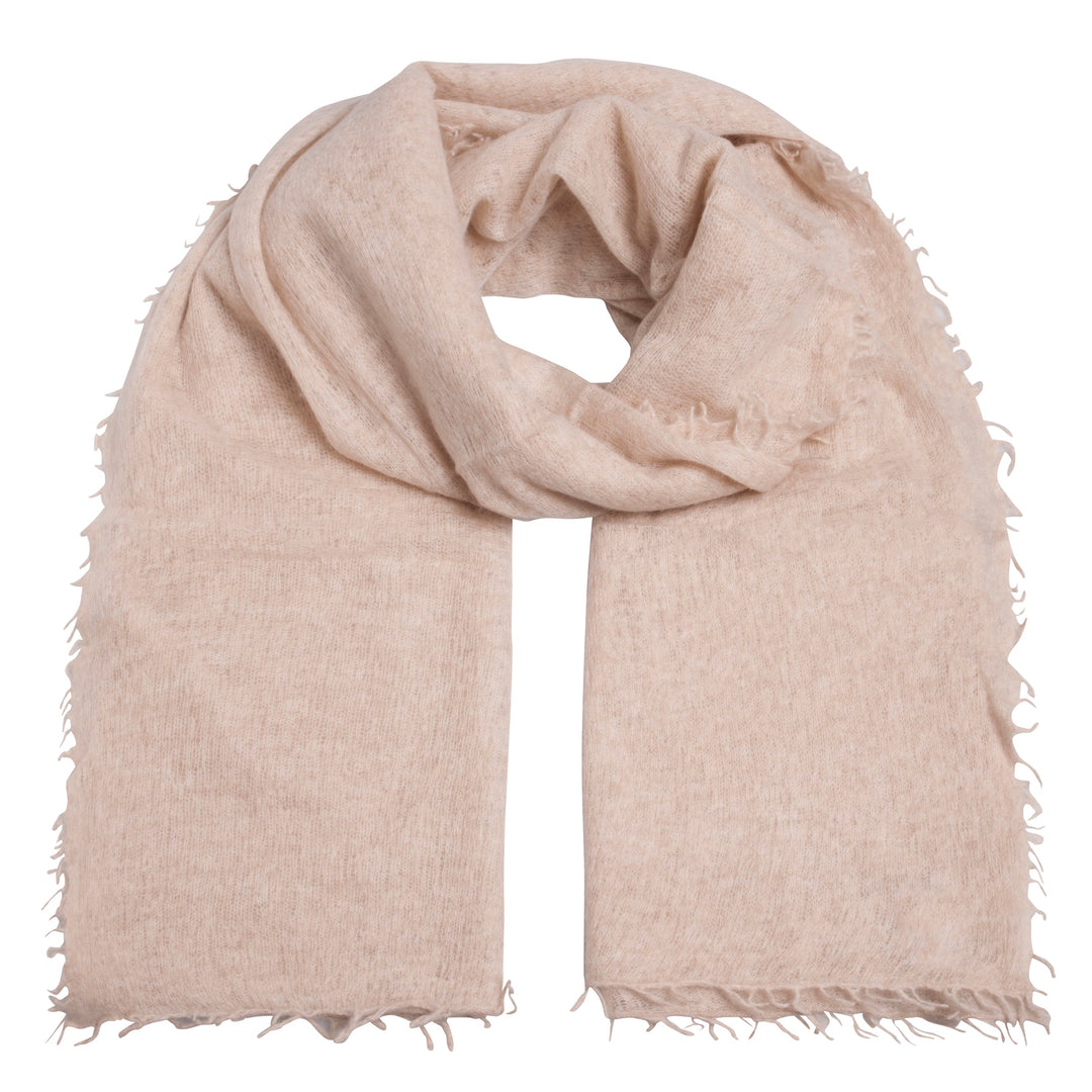 Cashmere Schal Feli-cs in Light Beige Melange