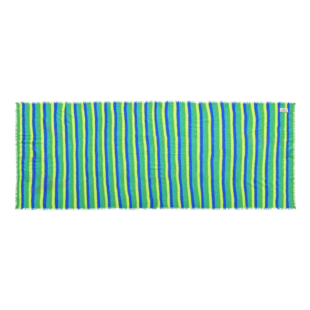 Cashmere Schal Feli-cs Stripe in Neongelb