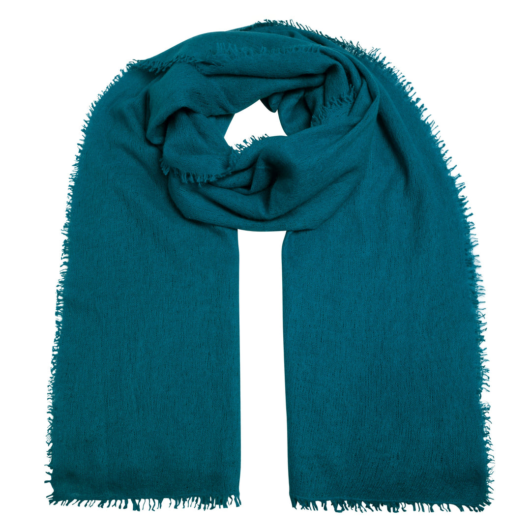 Kaschmir Schal für Damen aus reinem Cashmere in der Farbe Stürmischer See