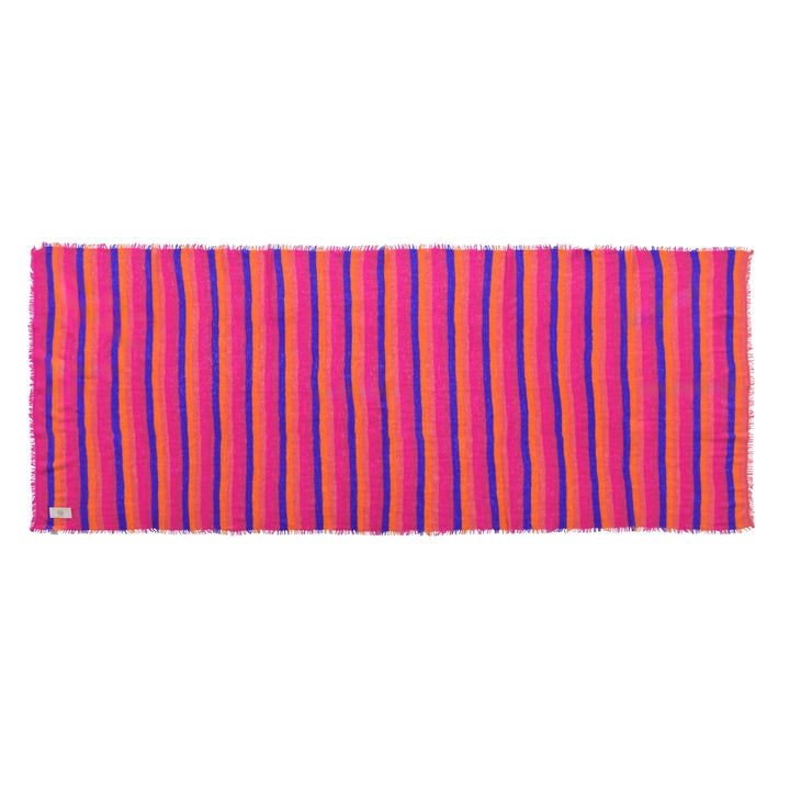 Cashmere Schal Feli-cs Stripe in Neonlila