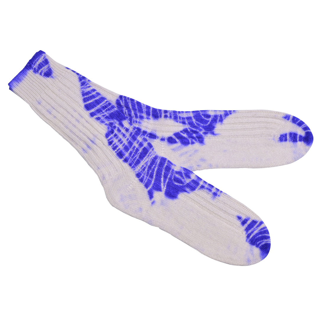 Cashmere Socken Batik-cs in Neonlila