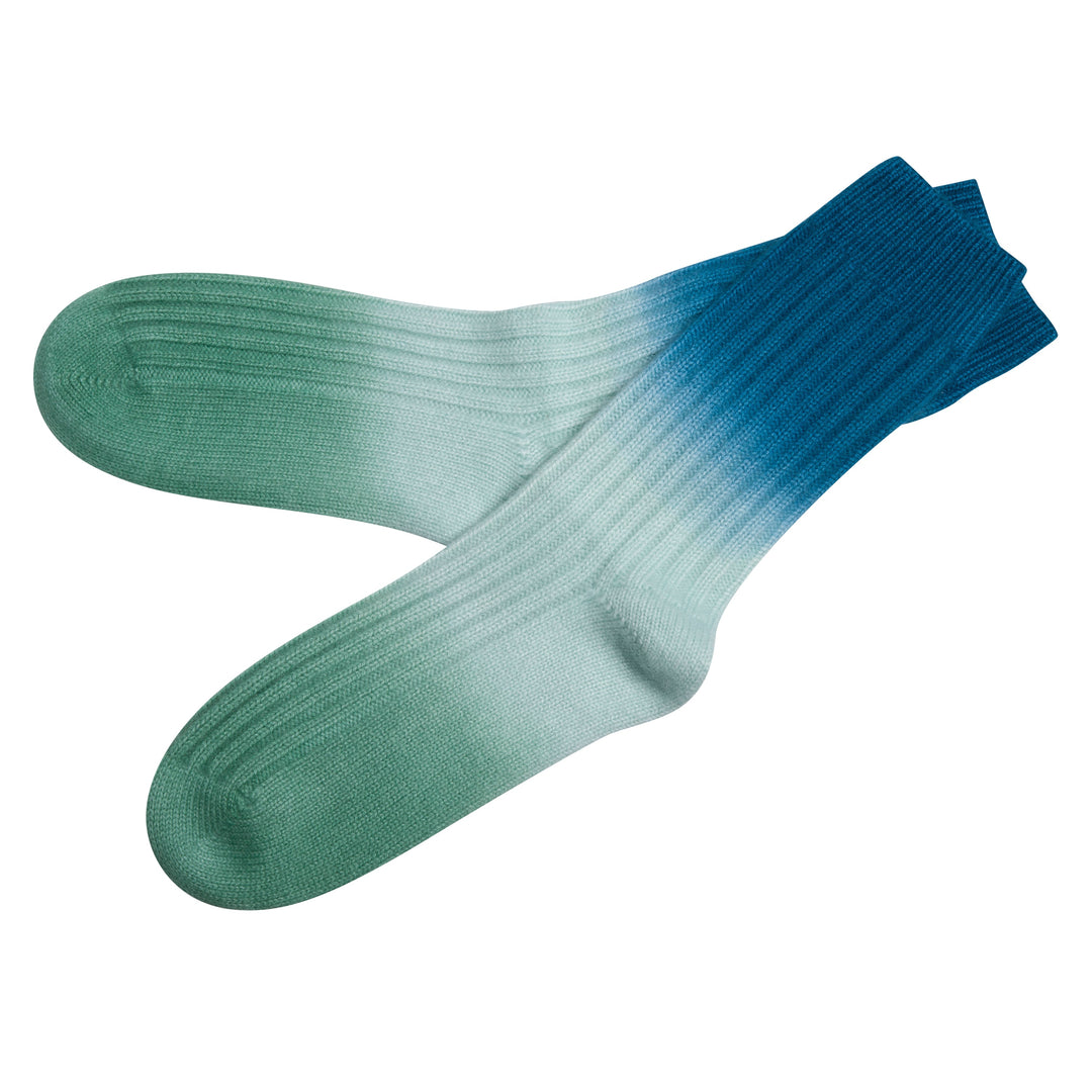 Cashmere Socken Tabita-cs mit Farbverlauf in Happy Spruce