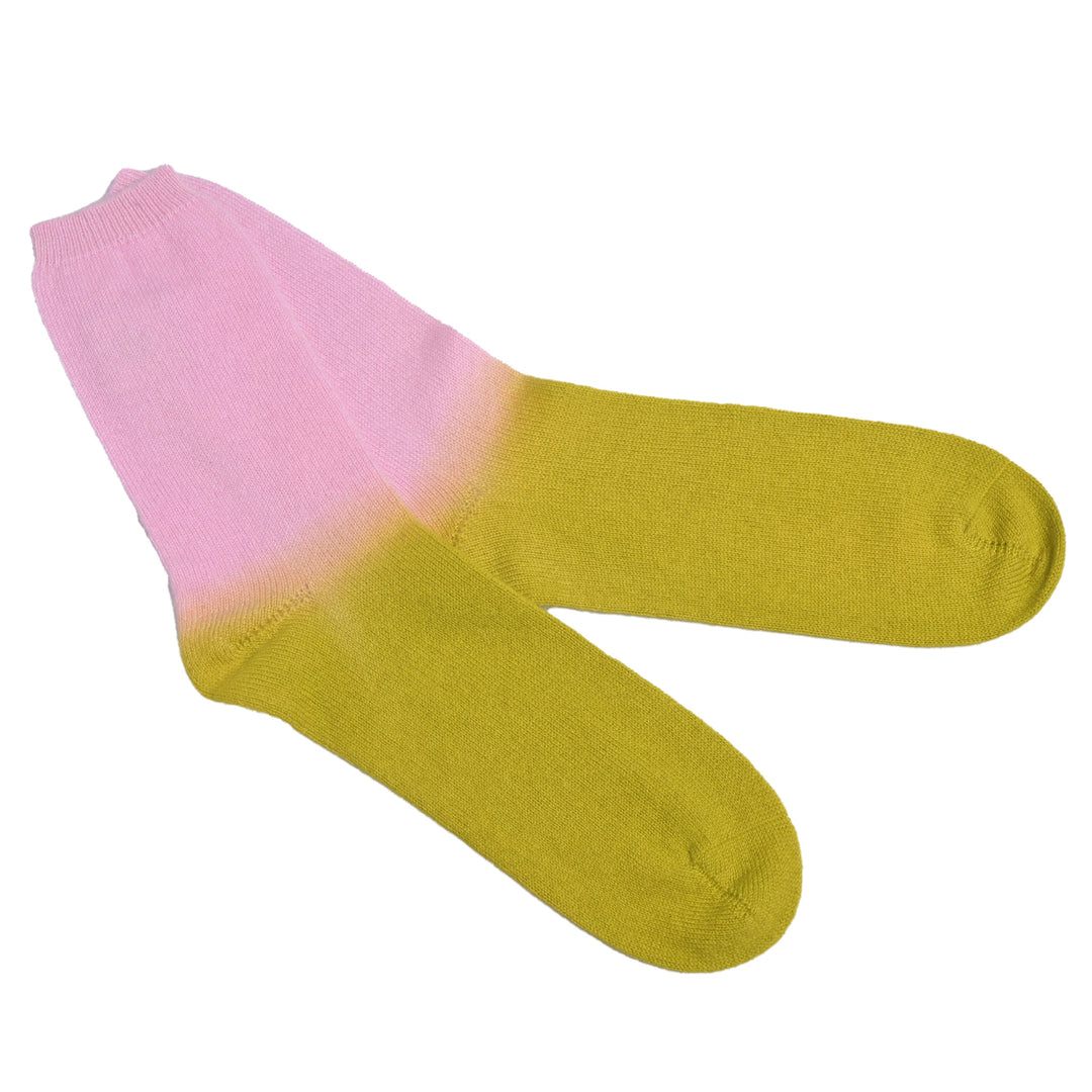 Cashmere Socken Taby-cs in Neongelb
