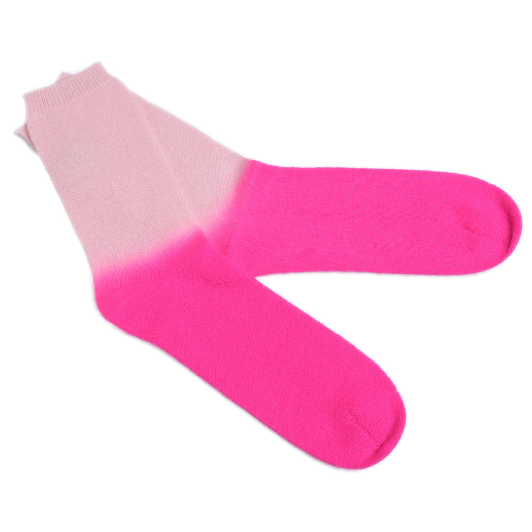 Cashmere Socken Taby-cs in Neonpink
