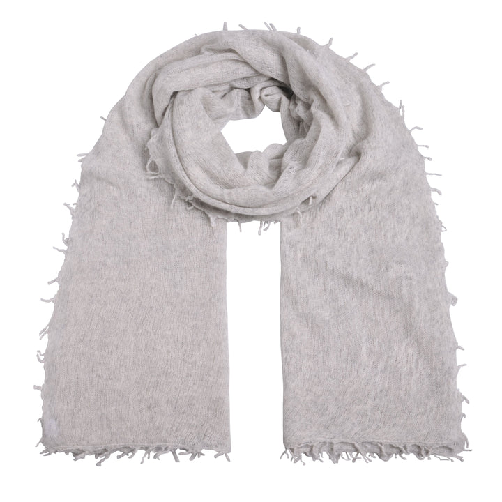 Men`s Cashmere Schal Feli-cs in Hellgrau Meliert