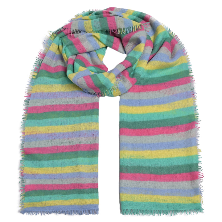 Cashmere Schal Feli-cs Stripe in Smaragd