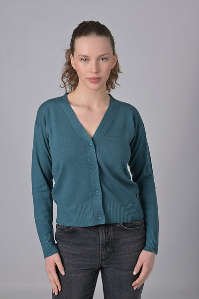 Cashmere Cardigan Melly-cs in Dragonfly