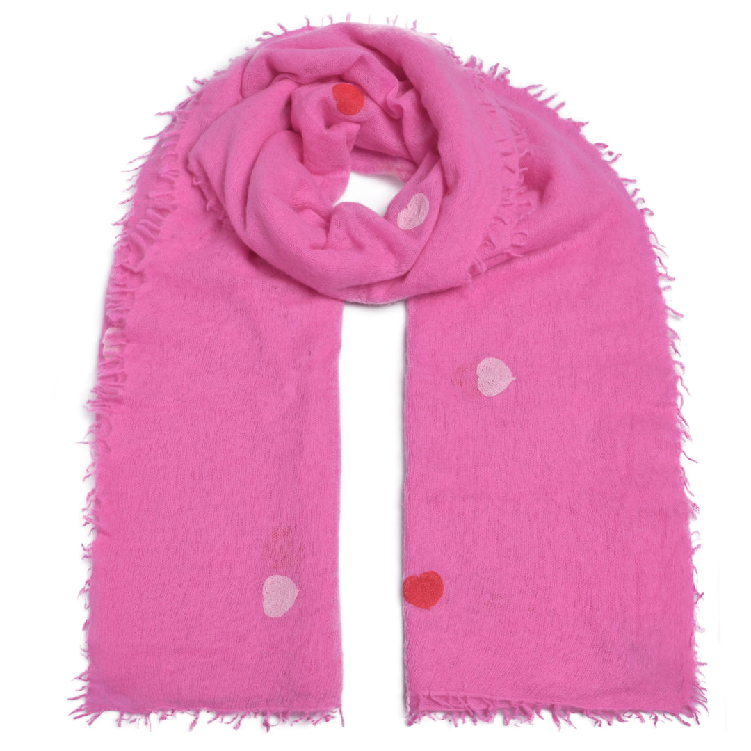 Cashmere Schal Feli-cs Hearts in Pink
