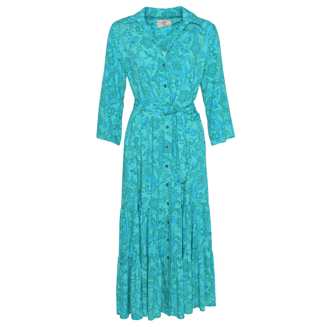 Kleid Lolay-cs mit Paisley-Print in Smaragd