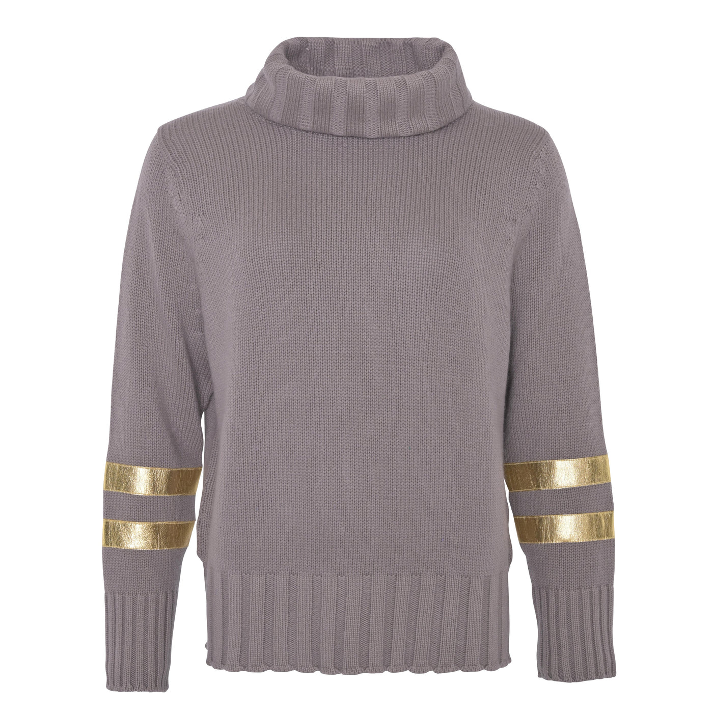 Pullover Elodie-cs mit Fake Leather Applikation in Dove